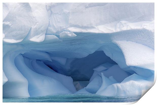 Blue iceberg 4 Print by Ruth Hallam