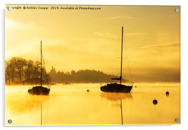 Tranquil dawn. Acrylic by Ashley Cooper