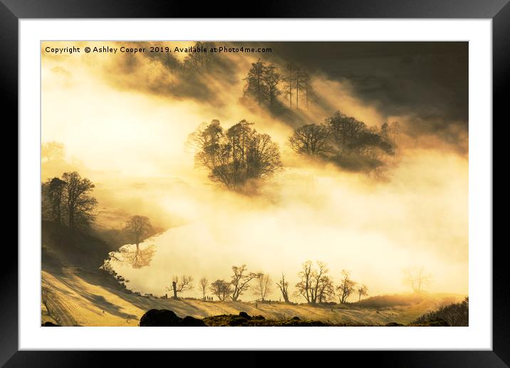 Loughrigg Tarn Framed Mounted Print by Ashley Cooper