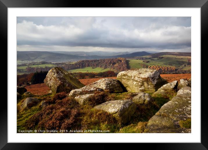 Autumn at Carhead Rocks                            Framed Mounted Print by Chris Drabble