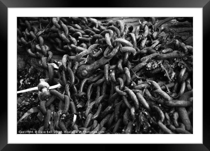 Chain links  Framed Mounted Print by Dave Bell