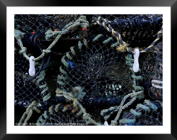 Crab Pots Framed Mounted Print by Dave Bell