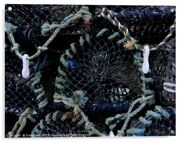Crab Pots Acrylic by Dave Bell
