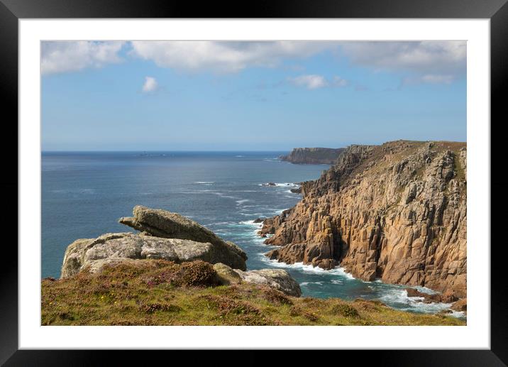 Gwennap Head Framed Mounted Print by CHRIS BARNARD