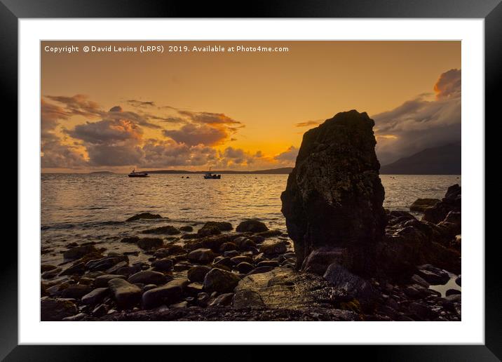Elgol Sunset Framed Mounted Print by David Lewins (LRPS)