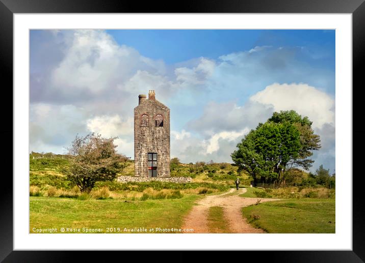 Houseman's Engine House at Minions Bodmin Moor Framed Mounted Print by Rosie Spooner