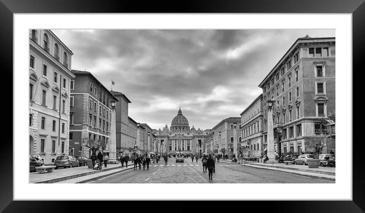 Monochrome Street view St Peters Framed Mounted Print by Naylor's Photography