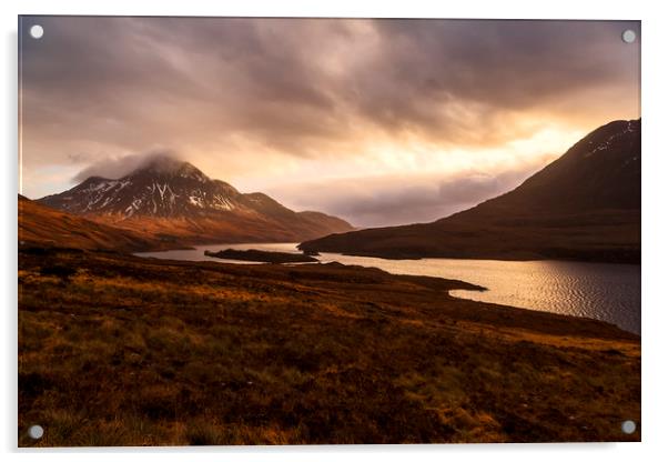 Cul Beag and Loch Lurgainn Scotland Acrylic by Derek Beattie