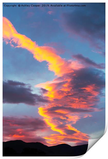 Cloud finger. Print by Ashley Cooper