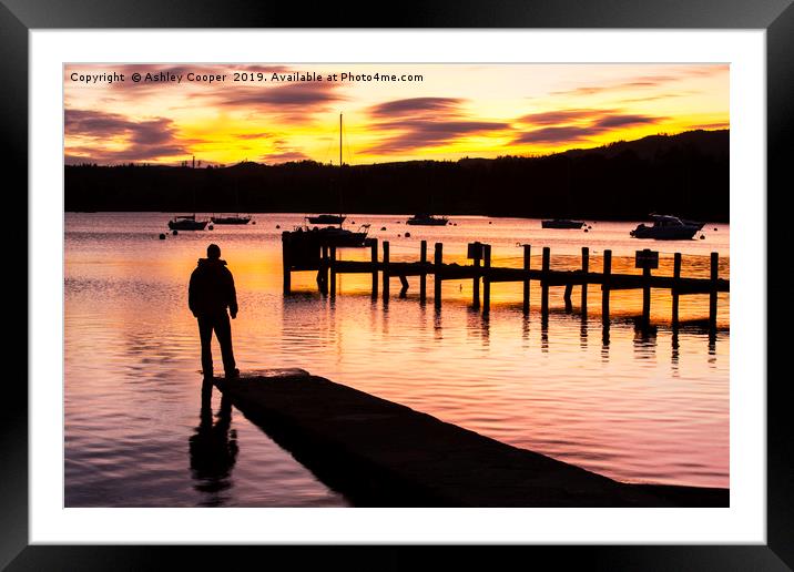 Jetty. Framed Mounted Print by Ashley Cooper