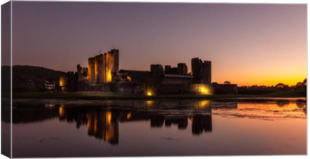 Caerphilly castle  Canvas Print by paul holt