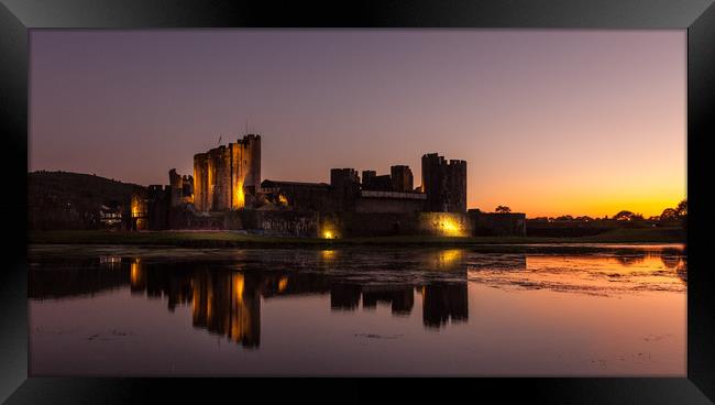 Caerphilly castle  Framed Print by paul holt