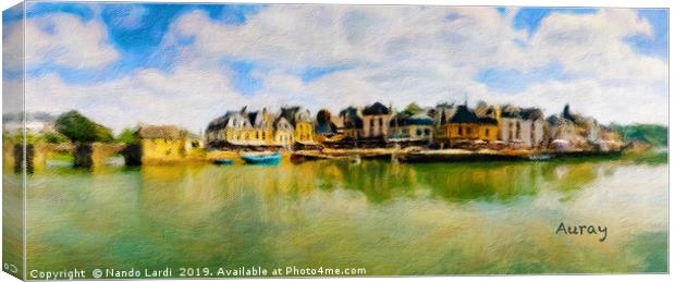 Auray Cityscape 1 Canvas Print by DiFigiano Photography