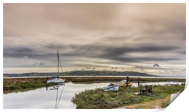 Early morning at Laugharne Print by paul holt