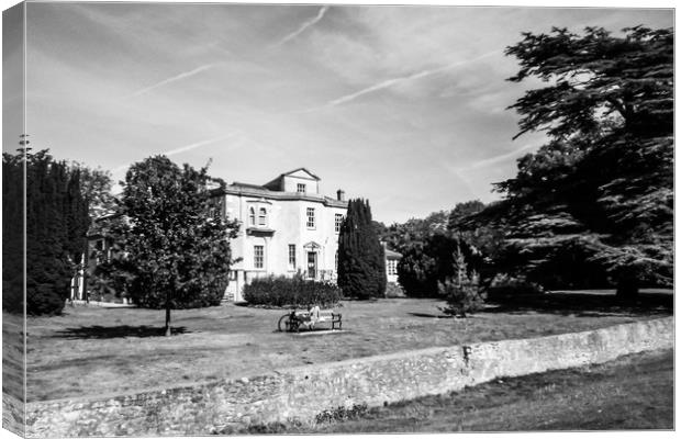 Bury Knowle House in black and white Canvas Print by Hayley Jewell