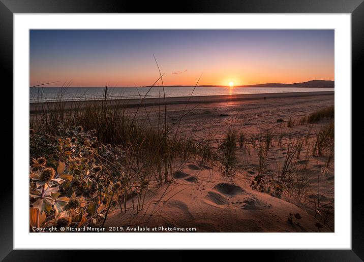 Aberavon Sunset Framed Mounted Print by Richard Morgan