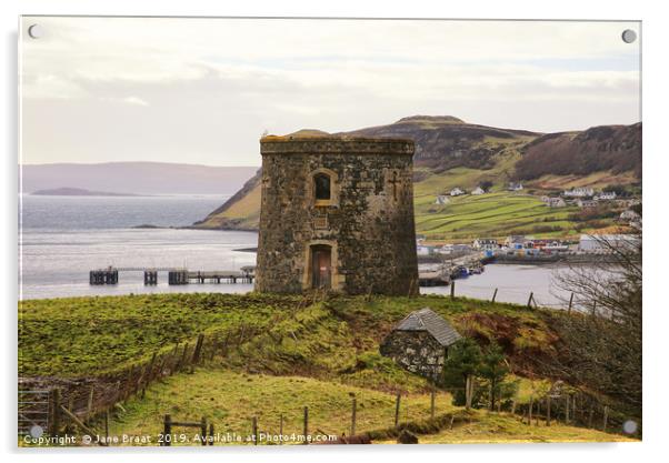 The Mysterious Uig Tower Acrylic by Jane Braat