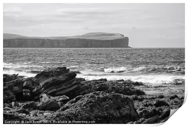 Dunnet Head in Caithness Print by Jane Braat