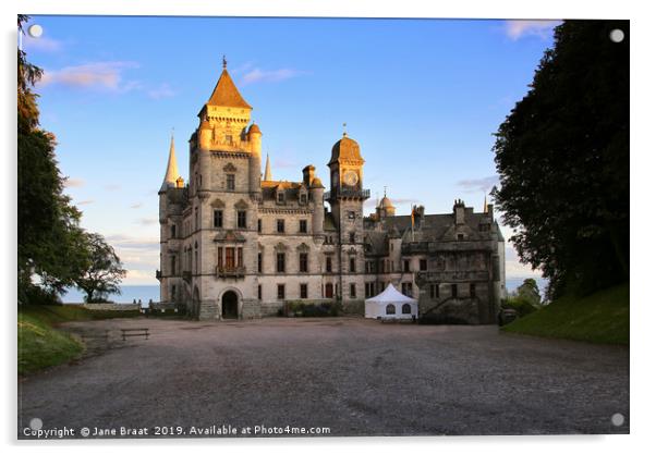 Majestic Dunrobin Castle: A Scottish Fairy Tale Acrylic by Jane Braat