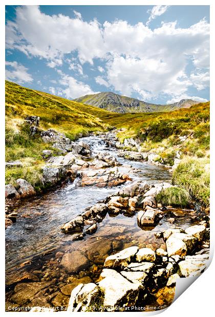 Mountain Streams Print by Lrd Robert Barnes