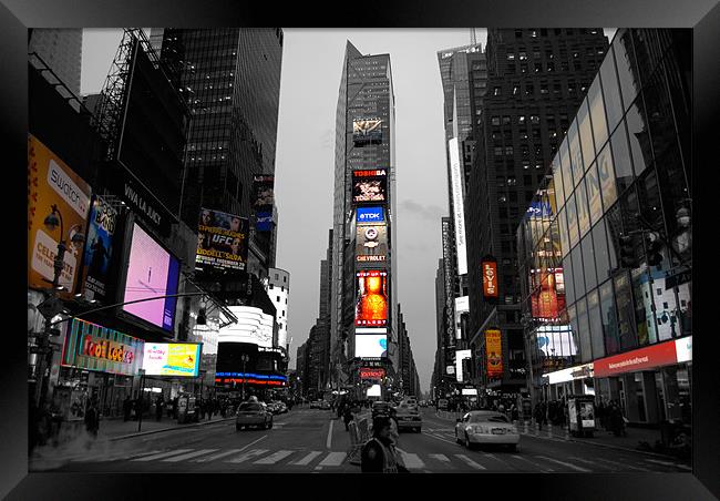 Time Square NY Framed Print by Thomas Stroehle
