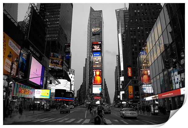Time Square NY Print by Thomas Stroehle