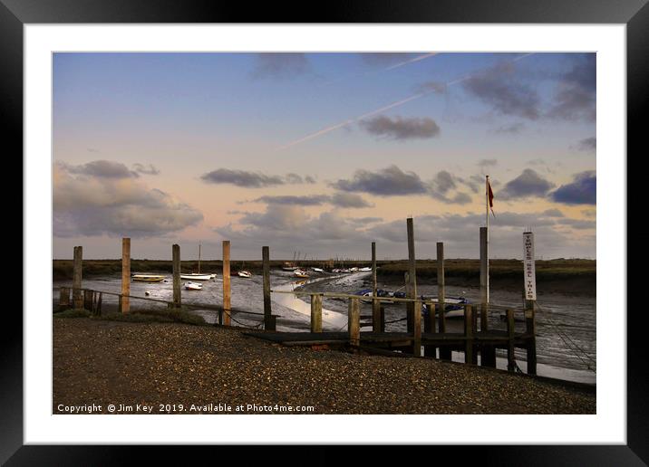 Morston Quay Dawn Framed Mounted Print by Jim Key