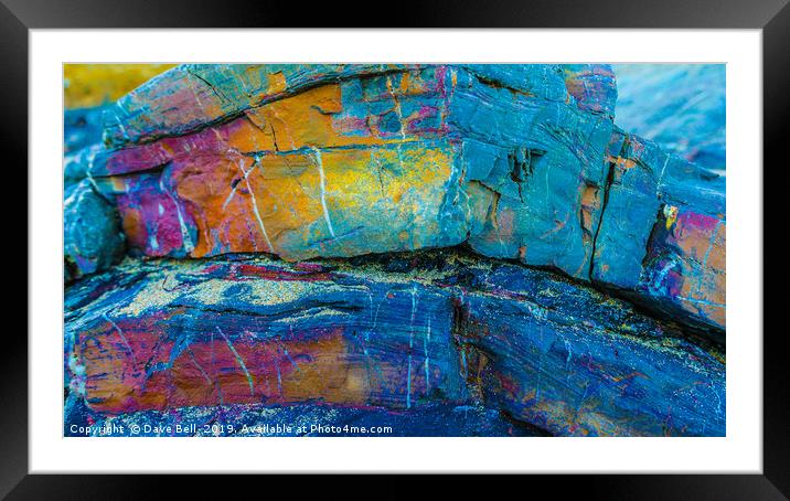 Rock in True colours Framed Mounted Print by Dave Bell