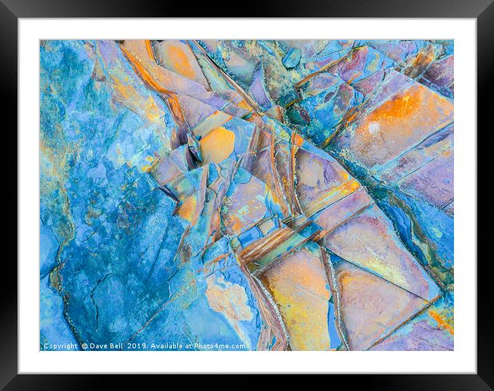Bright Rocks Framed Mounted Print by Dave Bell