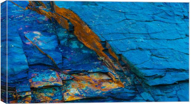 Rock Colorful Fault Canvas Print by Dave Bell