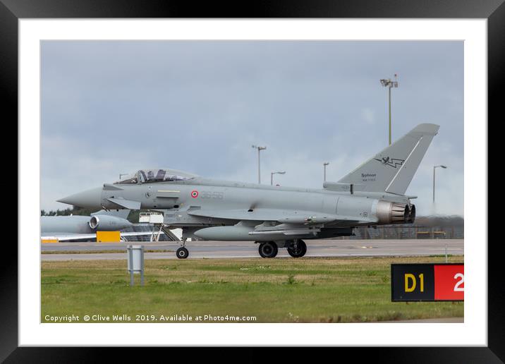 Itailian Eurofigher Typhoon (EF2000) at Waddington Framed Mounted Print by Clive Wells