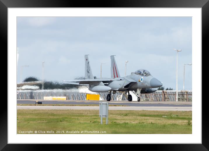Isreali F-15I on taxi at RAF Waddington Framed Mounted Print by Clive Wells
