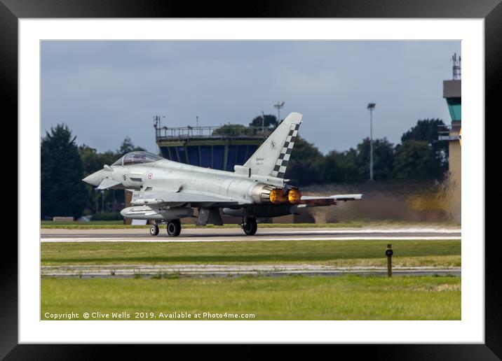 Italian Eurofighter Typhoon at Waddington Framed Mounted Print by Clive Wells