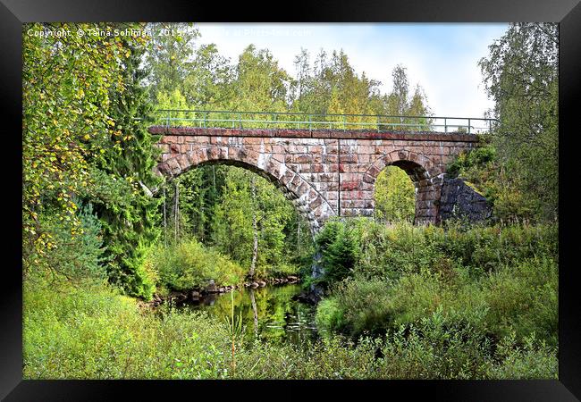 Old Railroad Bridge in Central Finland  Framed Print by Taina Sohlman