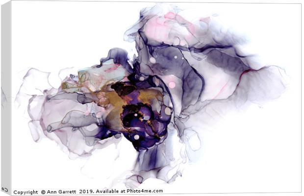 Lilac Ink Art Canvas Print by Ann Garrett