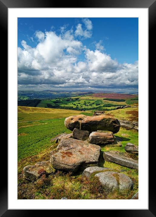 Hope Valley from Stanage Edge                      Framed Mounted Print by Darren Galpin