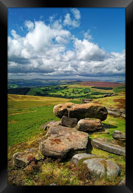 Hope Valley from Stanage Edge                      Framed Print by Darren Galpin