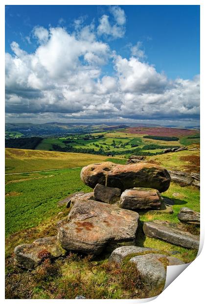 Hope Valley from Stanage Edge                      Print by Darren Galpin