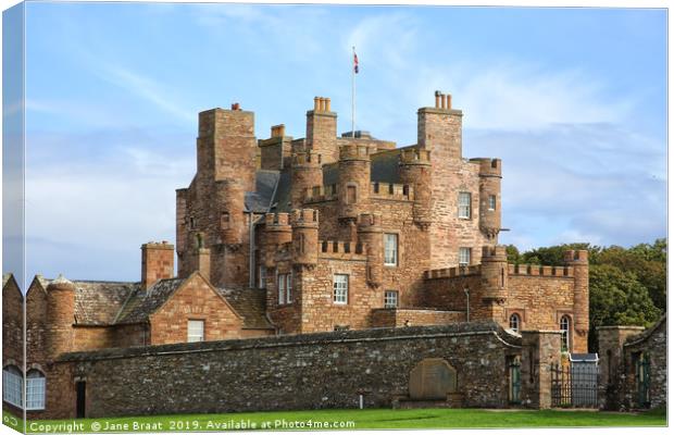 Majestic Barrogill Castle: The Queen Mother's Scot Canvas Print by Jane Braat