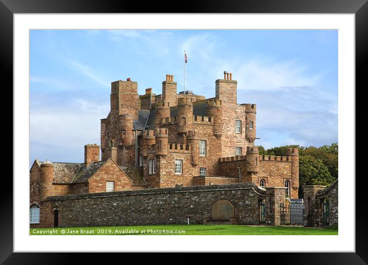 Majestic Barrogill Castle: The Queen Mother's Scot Framed Mounted Print by Jane Braat