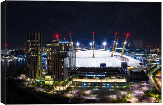 London O2 and the Intercontinental Hotel Canvas Print by Christopher Fenton