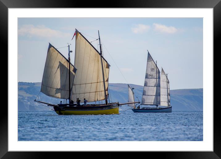 Looe Luggers Framed Mounted Print by Oxon Images
