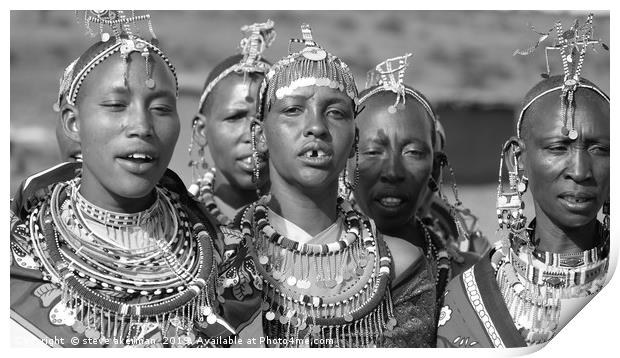 People of the Masai Mara. Print by steve akerman