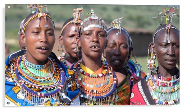  The people of the Masai Mara                      Acrylic by steve akerman