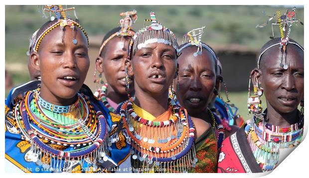  The people of the Masai Mara                      Print by steve akerman