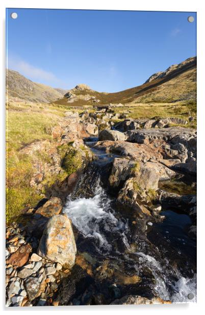 Mountain Stream Acrylic by Simon Wrigglesworth