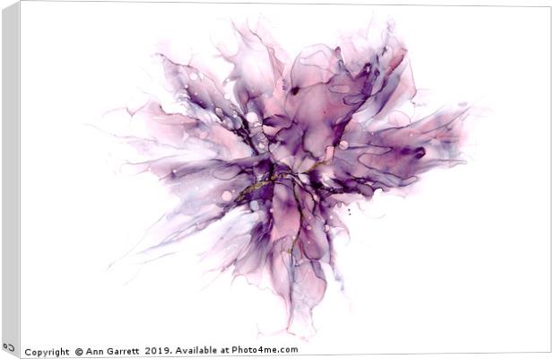 Lilac Ink Abstract 2 Canvas Print by Ann Garrett