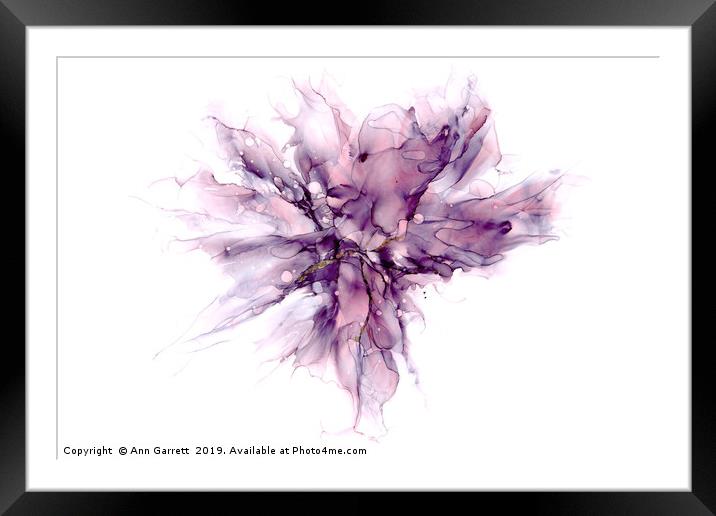 Lilac Ink Abstract 2 Framed Mounted Print by Ann Garrett