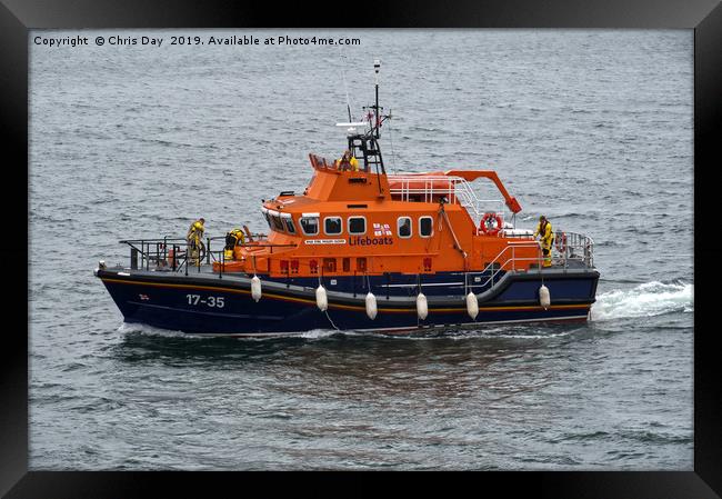 RNLB Sybil Mullen Glover  Framed Print by Chris Day