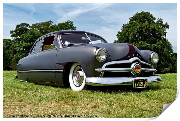 1949 Ford 2 Door Sedan Print by Andrew Harker